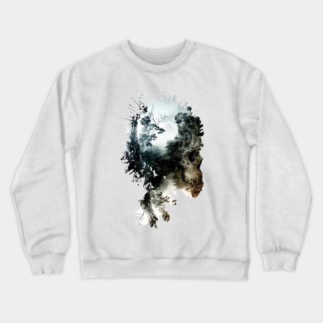 Skull Metamorphosis Crewneck Sweatshirt by rizapeker